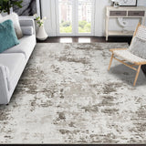 Garvee 9x12 Modern Abstract Accent Rug Non Slip Stain Resistant Taupe Beige Indoor Living Room Bedroom Office - Taupe & Beige