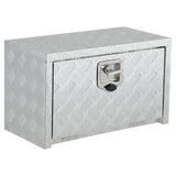 Garvee 24 in Heavy Duty Aluminum Tool Underbody Box, Waterproof Truck Storage Organizer Chest for Pick Up Truck Bed, Silver - Sliver
