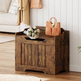 Garvee Storage Chest, 24.8" Toy Chest for Boys Girls, Kids Wood Large Toy Box, Storage Bench with Safety Hinge, Storage Trunk for Entryway, Living Room, Bedroom, Playroom, Rustic Brown - Rustic Brown-24.8"