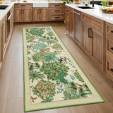Garvee Jungle Rug 2x6 Kitchen Runner Rug Non Slip Washable Animal Print Beige for Hallways Bedroom Entryway Laundry - Beige