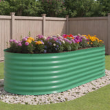 Garvee 8x4x2 ft Galvanized Raised Garden Bed, 24 in Tall Metal Planter Box for Outdoor Gardening, Rust-Resistant, Easy Assembly, Versatile Use - Green