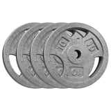 Garvee Cast Iron Weight Plates Set 1 Inch Standard Plates for Home Gym Strength Training Powerlifting Rust-Resistant Finish