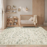 Garvee Washable Rugs 9x12 Area Rug Vintage Non Slip Large Living Room Beige - Distressed|Beige