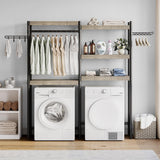 Garvee Over Washer and Dryer Shelves, 5-Tier Laundry Room Shelves Heavy Duty Washer Dryer Shelf Freestanding Space Saver and Organization Shelves for Home, Laundry Room 61" W x 11.8" D x 74" H - Grey