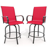 Garvee Patio Bar Chair Outdoor Seating Durable Comfortable Stylish - Red Armchair