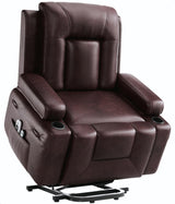 Garvee Power Lift Recliner Chair - Heat and Massage, Adjustable Back and Legs, PU Leather Electric Lift Chair Designed for Mobility Aid Elderly Relaxation, Claret