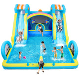 Garvee Inflatable Bounce House Double Water Slide Bouncy Castle Premium Oxford Fabric Indoor Outdoor Play Center 14.8x12.2x7 ft