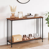 Garvee Console Table with Wood Shelf & Metal Frame, 41.5" Narrow Entryway Table, Industrial Hallway Table for Living Room, Foyer, Bedroom