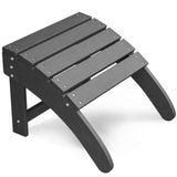Garvee Ottoman For Adirondack Chair HDPE Footrest Weather Resistant Outdoor 18x18.7x14.1 Inch Grey - Dark Grey
