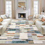 Garvee Modern Area Rugs 5x7 Washable Geometric Throw Rugs with Non-Slip Backing, Multi-Color for Bedroom and Office - Colorful