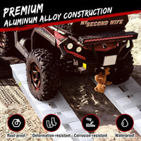 Garvee 72x15 Inch Aluminum Trailer Ramps 6000lbs Aluminum Ramps with Hook Ends, Loading Ramps for ATV Truck Motorcycle Lawn Mower Snow Blower 2pcs