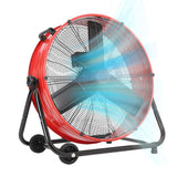 Garvee Industrial Floor Fan 24 in Adjustable 3-Speed Cooling 4800-8800 CFM Workshop Factory Warehouse Portable Black - 