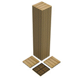 Garvee 48-Pack 12x12 Interlocking Composite Deck Tiles, Teak, Waterproof Patio Flooring for Poolside, Balcony, Garden, 48 Sq Ft