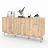 Garvee 9 Drawer Dresser Fluted Modern Wood Chest of Drawers TV Stand Large Capacity Bedroom Hallway Living Room