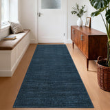 Garvee Washable Runner Rug 2x6 Navy Non Slip Low Pile Kitchen Entryway Bedroom Rug
