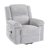Garvee Corduroy Recliner Chair Manual Recliner Sofa with Handle for Living Room Bedroom Home Theater Gray 330Lbs Capacity