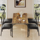 Garvee Kitchen Table and Chairs for 4, 5 Piece Dining Table Set, Modern Vintage, Small Space Apartment, Home
