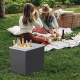 Garvee Large Stainless Steel Built-In Ice Box for Outdoor Kitchen, BBQ & Bar Use, Insulated, Durable SUS304 Interior, Sliding Lid, Drain Pipe & Plug