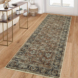 Garvee Washable Runner Rug 2x6 Non Slip Kitchen Rugs Vintage Indoor Entryway Rug Distressed Soft Bath Mat 2 ft x 6 ft Red - Disitressed|Red