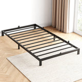 Garvee 6 Inch Twin Bed Frame No Box Spring Needed, Low Profile Bed Frame Heavy Duty Metal Platform 6 Inch Low Bed Frame with Sturdy Steel Slats, Noise Free, Easy Assembly, Black(Twin) - Black - 6 Inch