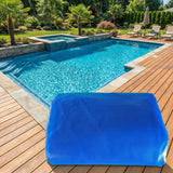 Garvee 16 Mil Solar Pool Cover 12x24 FT Rectangle PE Bubble Cover for In Ground and Above Ground Pools Hot Tub Blue - Blue