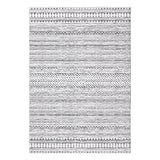 Garvee 5x7 ft Washable Area Rug, Boho Geometric Low Pile Floor Carpet with Non-Slip TPR Backing, Stain-Resistant Polyester Rug for Living Room, Bedroom, Dining Room and Home Office, Pet and Kid Friendly, Grey - Grey