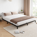 Garvee 6 Inch Full Bed Frame No Box Spring Needed, Low Profile Bed Frame Heavy Duty Metal Platform 6 Inch Low Bed Frame with Sturdy Steel Slats, Noise Free, Easy Assembly, Black(Full) - Black - 6 Inch