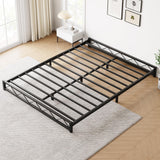 Garvee 6 Inch Full Size Metal Platform Bed Frame with Wavy Pattern, Full Bed Frame with Steel Slat Support, Mattress Foundation, No Box Spring Needed, Easy Assembly (Black, Full) - Black
