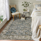 Garvee 5x7 Area Rugs Washable Non Skid Vintage Rug for Living Room Bedroom Dining Room Blue - Blue