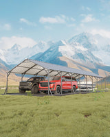 Garvee 20'x40'x12' Metal Carport for Multiple Vehicles, Enclosed Car Ports, Vertical Roof, Heavy-Duty Steel, All-Weather Protection, Gray