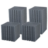 Garvee 100 Pack Interlocking Floor Tiles Soft PVC Non-Slip Mats Modular Cushion Flooring for Kitchen Bathroom Patio Pool Deck Garage Gym Grey 12x12"