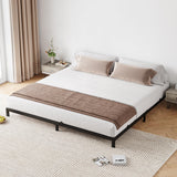 Garvee 6 Inch California King Bed Frame Without Headboard, Black, Low-Profile Metal Platform for Compact Living, 900 Lbs Capacity - 6 Inch Black