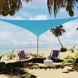 Garvee Sun Shade Sail 16'X16'X16' Triangle UV Block Shade Cloth Canopy for Patio Backyard Garden Blue - Blue