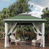Garvee 11'x11 Pop-Up Gazebo with Mosquito Nettings, Durable Steel Frame, Waterproof UV Protection, Patio Garden Party, Green - Green