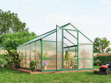 Garvee 8x12 FT Polycarbonate Greenhouse with Sliding Lockable Door and Vent Windows for Outdoor Garden, Green - Green