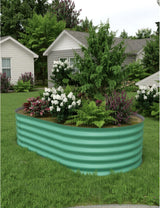 Garvee 8x4x1.5 ft Galvanized Raised Garden Bed - Rust-Resistant Metal Planter Box for Vegetables, Flowers, Herbs, Outdoor Gardening, Green - Green