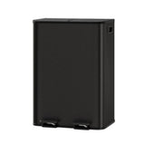 Garvee Dual Trash Can, 60 Liter (2x30L)/80 Liter (2x40L) Stainless Steel Step Trash Can, Rectangular Garbage Bin with Inner Buckets, Suit for Kitchen Office Home Use - Matte Black