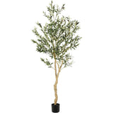 Garvee Artificial Fiddle Leaf Fig Tree 7FT(1pcs) Tall Fake Ficus Tree for Home Decor Faux Lyrata Plants Green Tree with Pot for Indoor Outdoor Home Office Living Room Bathroom Decor - Green
