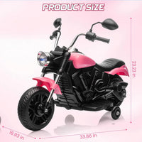 Garvee Ride - P Series: 12V Electric Motorcycle for Kids with Detachable Training Wheels, Soft Start, Reverse, Headlight, Horn, Music, Red, Toddler Ride-On Toy