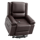 Garvee PU Leather Power Lift Recliner Chair with Massage and Heat, 8-Point Vibration, Adjustable Back and Leg Support, Electric Lift Chair Designed for Mobility Aid Elderly Relaxation, Coffe - Coffe