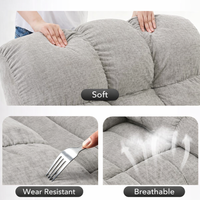 Fauteuil inclinable à bascule Garvee, fauteuil à bascule pivotant à 306° pour salon, fauteuil de nurserie en tissu rembourré avec poches latérales pour petits espaces, fauteuil inclinable simple Lazy Boy à cadre en acier q235