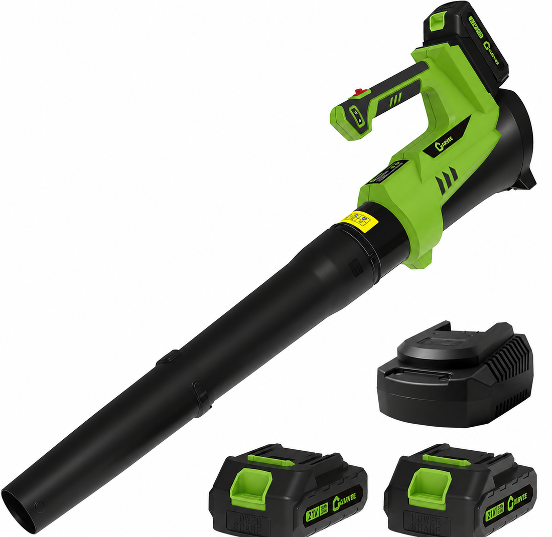Garvee Cordless Leaf Blower 550CFM 130MPH Dual Battery Electric Yard Garden Patio Lawn