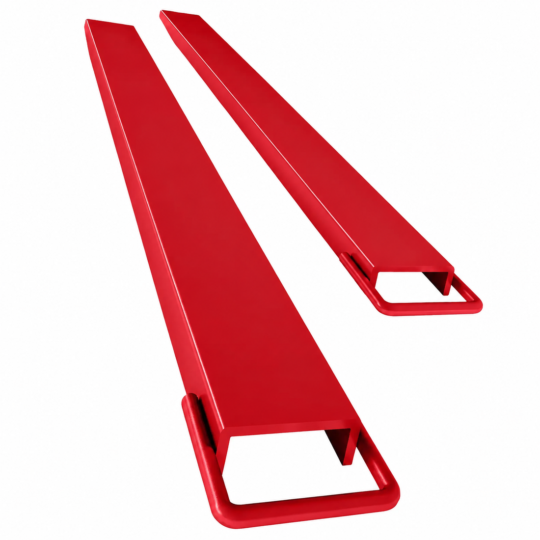 Garvee Pallet Forklift Extensions 60 in Length 4.5 in Width Heavy Duty Steel Forklift Attachment Red for Warehouses Farms Construction Sites