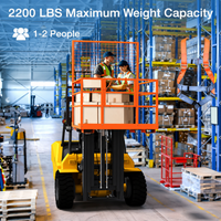 Garvee 43'' x 45'' Forklift Safety Cage 1800 LBS Heavy Duty Steel 2 Man Basket Foldable Work Platform with Guardrails Safety Harness Wheels for Aerial Work, Square Tube