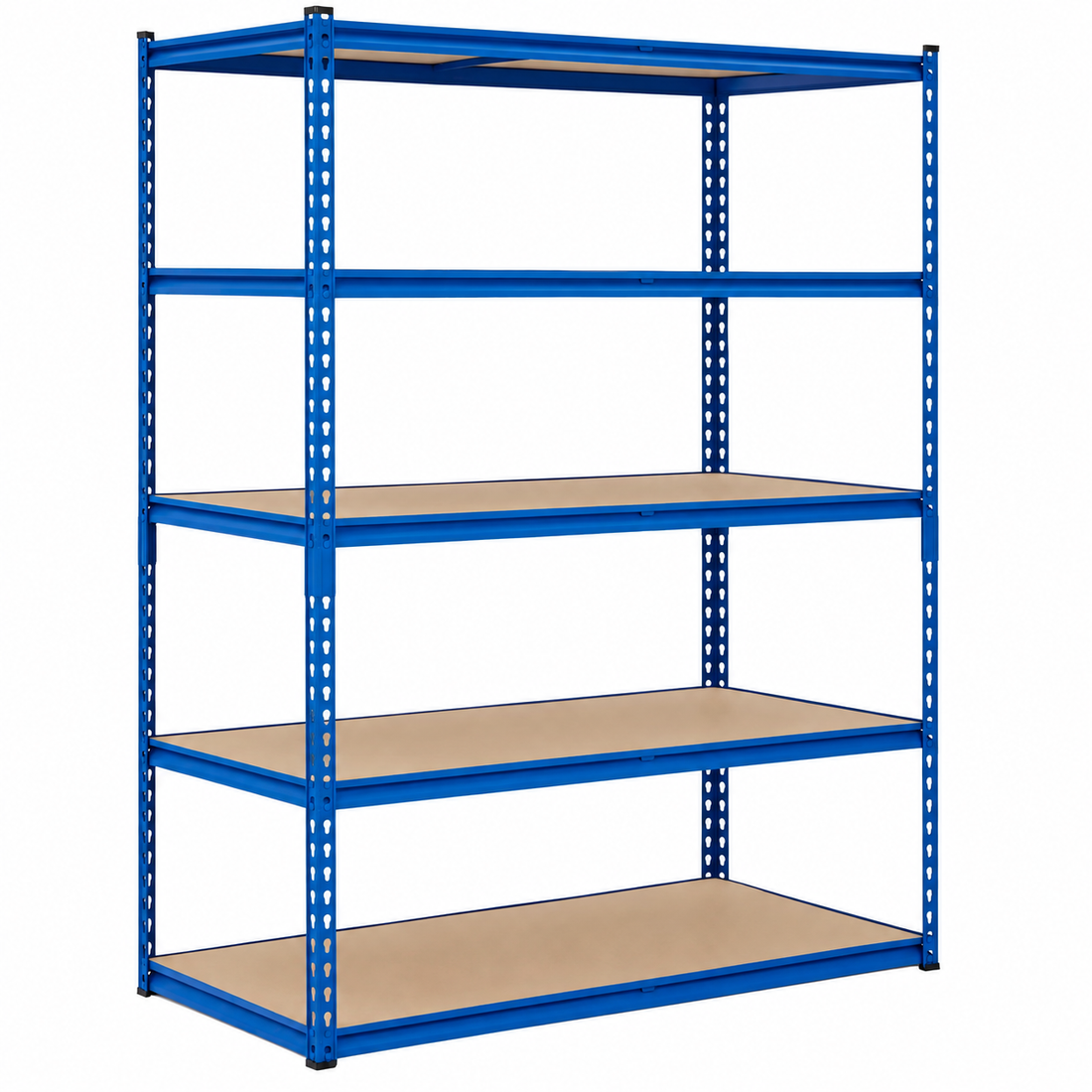 Garvee 5 Tier Garage Shelving Unit, 2500 LBS Heavy Duty Adjustable Steel Storage Shelves, Rust-Resistant For Kitchen, Pantry, Basement, Laundry, Warehouse, 48" L x 24" W x 72" H, Blue