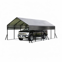 Garvee 13'x26'x11.4' Metal Carport Heavy Duty Car Ports Kit for Pickup Trucks Boats RVs Tractors Reinforced Frame with Anchors