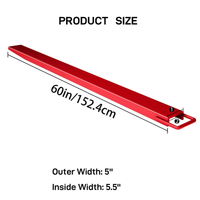 Garvee Pallet Forklift Extensions, 60" Fork Extensions 5.5" Width, Heavy Duty Fork Extensions for Forklifts, 1 Pair Forklift Extensions for Forklift Truck,Red