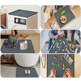 Garvee Silicone Cover Mat for Washer & Dryer - Non-Slip, Heat Resistant, Durable Silicone - Laundry Room Use, 50x60 cm, Grey