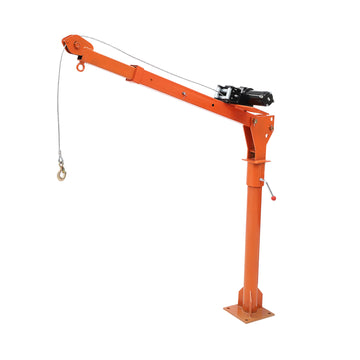 Garvee 1100 lb Electric Pickup Truck Crane with Electric Winch 3500 lb 12V, Folding Truck-Mounted Crane, Painted Steel Pickup Truck Jib Cranes Hoist 360° Swivel for Lifting Goods in Construction Factory