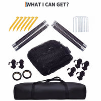 Garvee 32Ft Baseball Batting Cage With Frame & Net For Backyard Or Field Practice, Durable Polyester Net, 32x12x8 Ft, Black